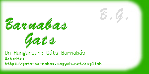 barnabas gats business card
